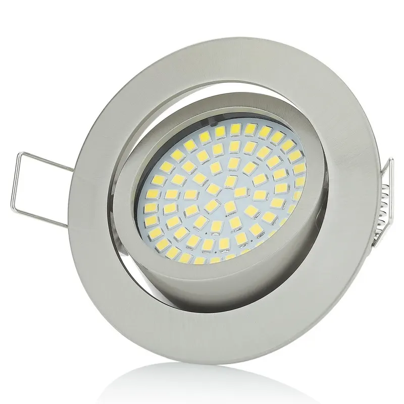 Точковий вбудований LED світильник Без бренду (3.5W, 4000K), Поворотний, Матовий хром
