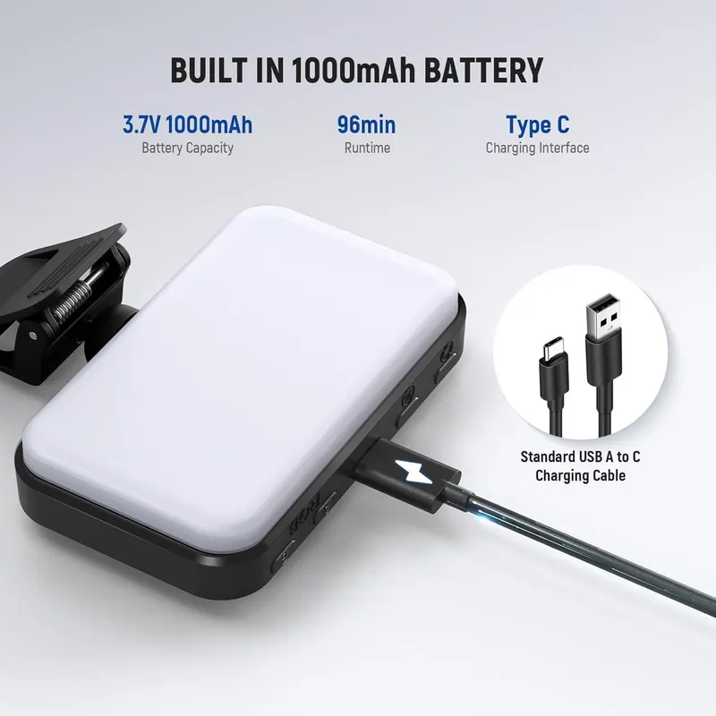 Накамерне RGB LED світло (Селфі лампа) NEEWER N6C на прищіпці, 1000mAh