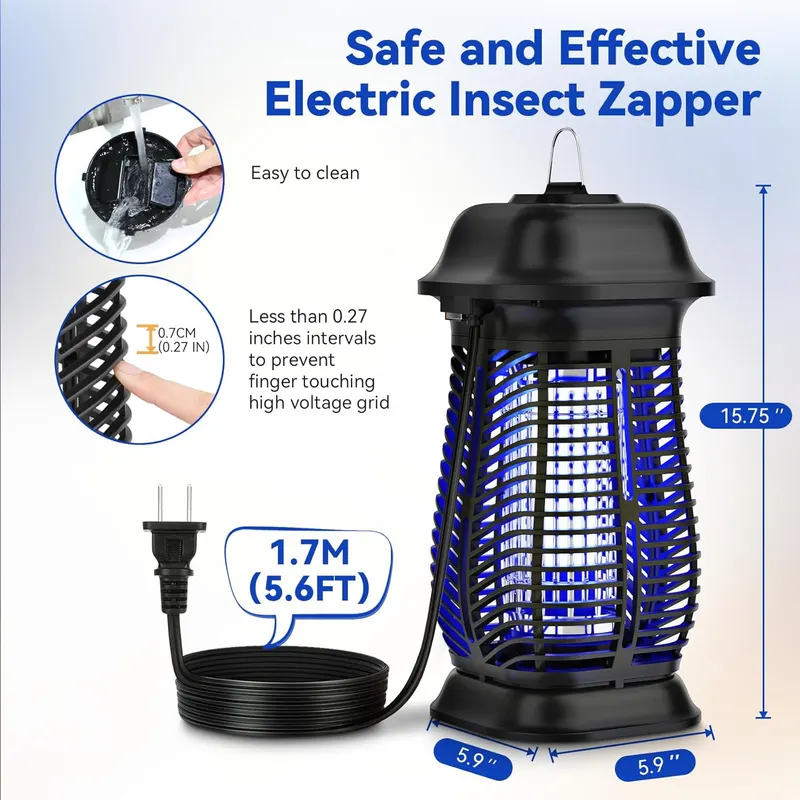 Bug Zapper Indoor Fly Traps with Powerful 20W Bulb Waterproof Electric Mosquito Killer for Home Backyard Yard Yard (100, Volt)