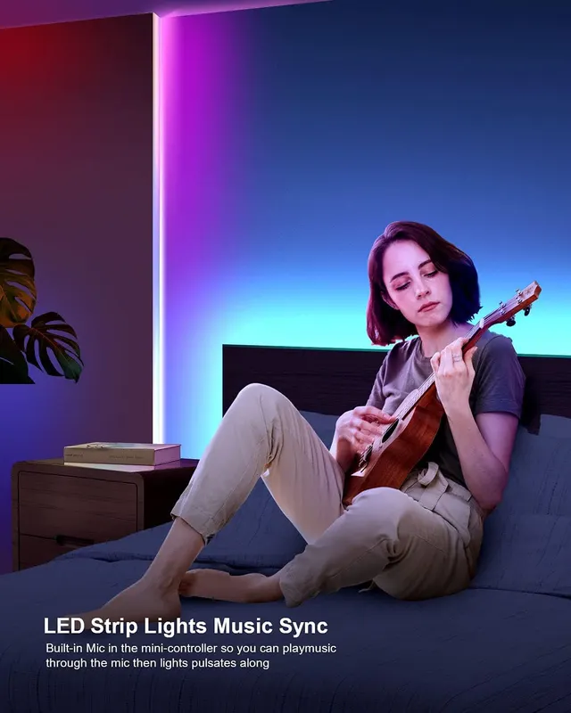 Светодиодная LED лента RGB Nallee 10 метров с ИК-пультом, Светомузыка, Гибкая