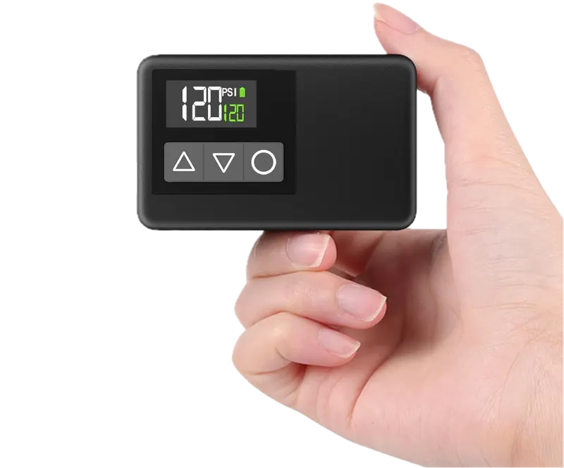 Акумуляторний велокомпресор BEAUTYOVO (120 PSI) з манометром та LED ліхтарем, Чорний