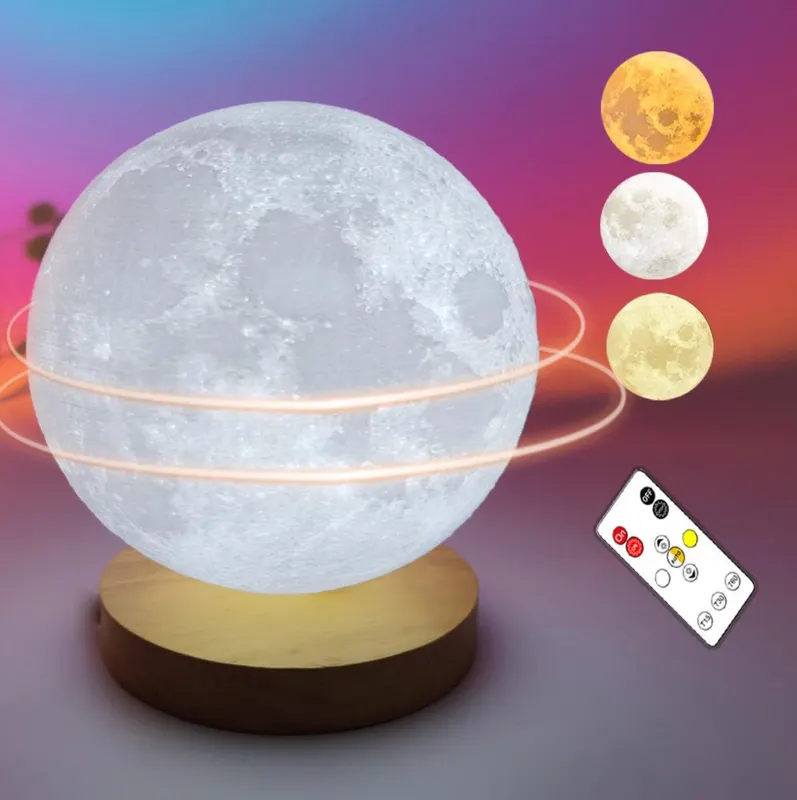 Moon Light Rotating Sleep Moon Night Light Bedroom Desk Charging Desk Lamp Bedside Lamp Creative Gift Atmosphere Lamp