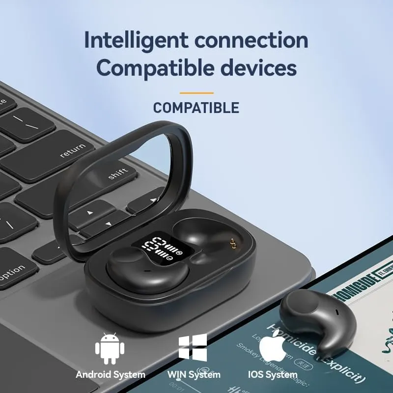 Мікро навушники TWS для сну Bluetooth 5.4 невидимі компактні для сну на боці