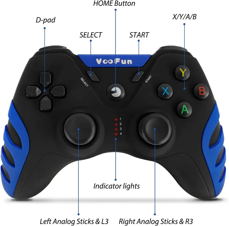 Геймпад VooFun 2.4G Hall Effect стики для ПК PS3 Android TV вибрация контроллер