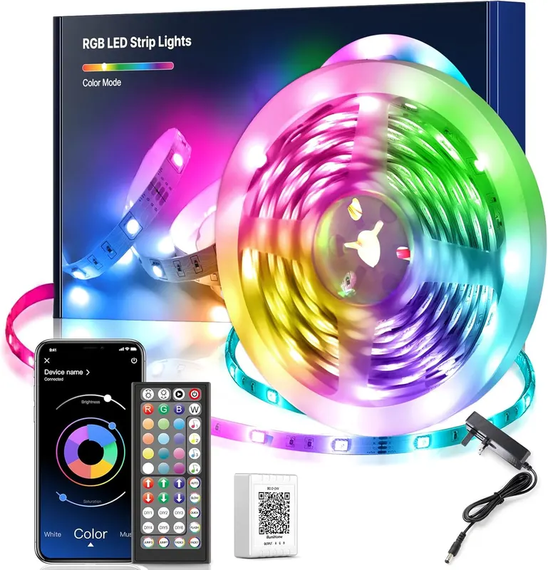 Светодиодная лента Nexillumi 10 метров RGB Bluetooth управление синхронизация музыки пульт подсветка