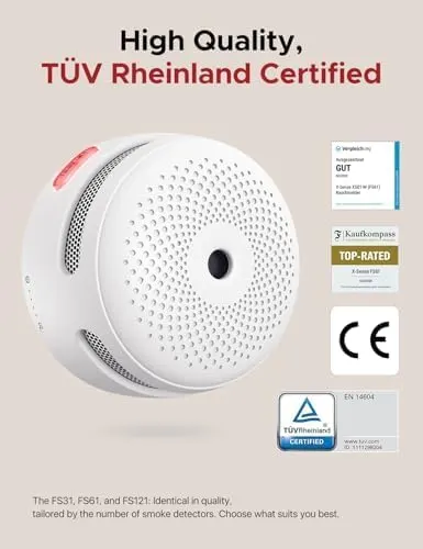 Wi-Fi датчик дыма X-Sense XS01-M управление через приложение требуется шлюз SBS50 сигнализация