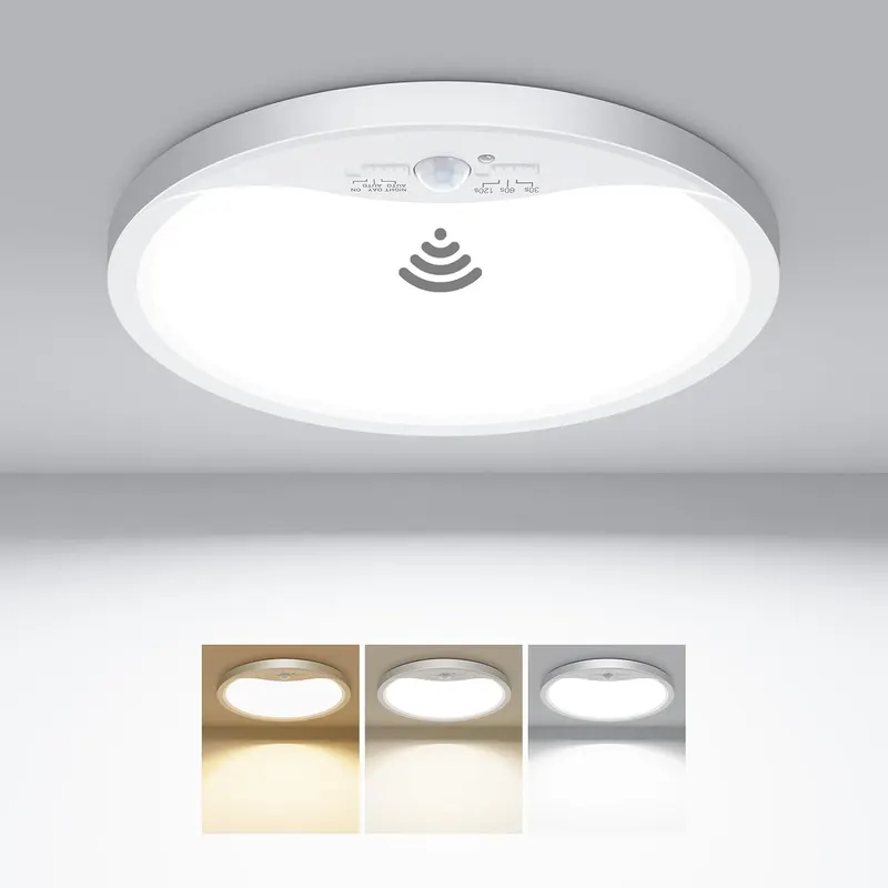 Потолочный LED светильник с датчиком движения 18W энергосберегающий для дома коридора