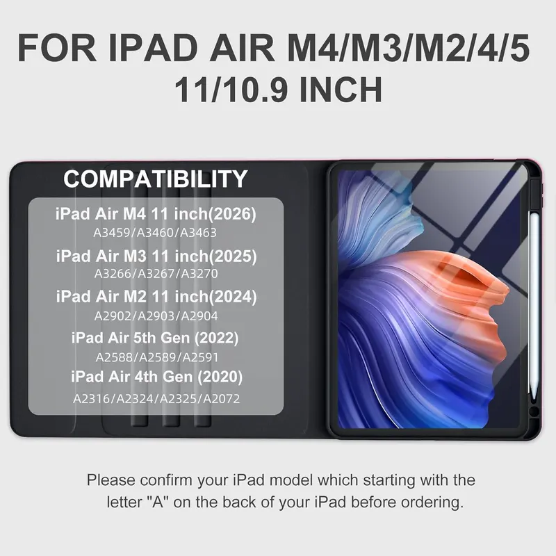 Чехол клавиатура Vobafe для iPad Air 11 10.9 съемная подсветка 7 цветов магнитная