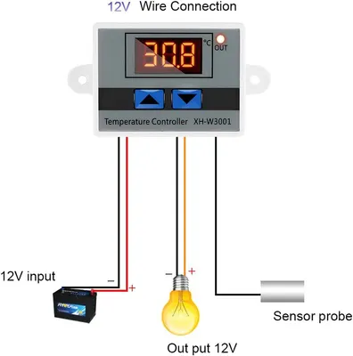 Терморегулятор цифровой XH-W3002 (нагрев / охлаждение) 12V/120 W