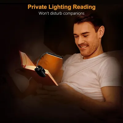 Лампа для читання книг на кліпсі (14 LED, 3 режими, USB)