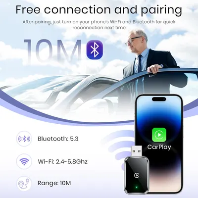 Беспроводной адаптер 2в1 Carplay Android Auto