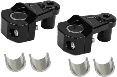 Motorcycle Riser clamp Motorcycle Universal Pivot Handlebar Mount Handlebar Riser for 22mm 7/8" and 28mm 1-1/8" Handlebar Clamp(Black)