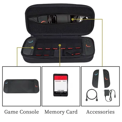 Жорсткий чохол Nayubo для Nintendo Switch 2 2025 дорожній на 12 картриджів захисний чорний