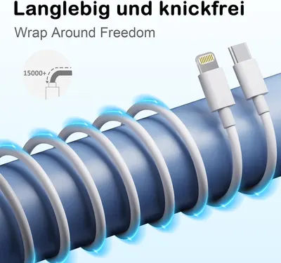 Зарядний пристрій [MFi] (2 шт) 20Вт, USB-C/USB-A, кабель USB-C to Lightning 2м, для iPhone 14/13/12/11/XS