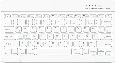 Bluetooth клавіатура HZD, German QWERTZ, легка, портативна, для iPad, iPhone, Windows