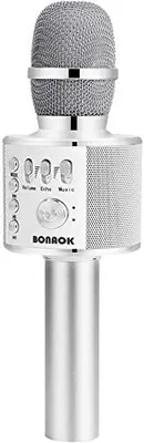 Дитячий караоке-мікрофон BONAOK Q37, Bluetooth, 3-в-1, колонка, плеєр, рожеве золото