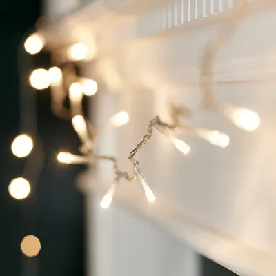 Гірлянда Lights4fun 8м (100 LED, Теплий Білий), Прозорий дріт, від мережі, з пультом ДК, таймер