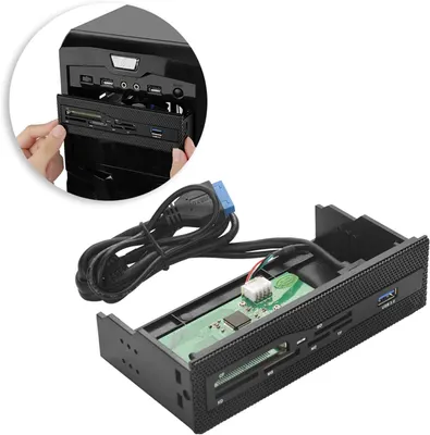 Внутренний Картридер 3.5" USB 3.0 (All-in-One), SD/MicroSD/CF/XD/M2/MS, в корпус ПК