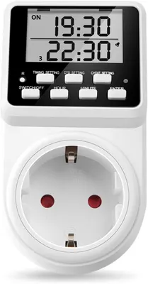 Interval Digital Timer Socket with Infinite Cycle, 3 Programmes and Countdown for Indoor Use, 230 V, 16 A, 3600 W