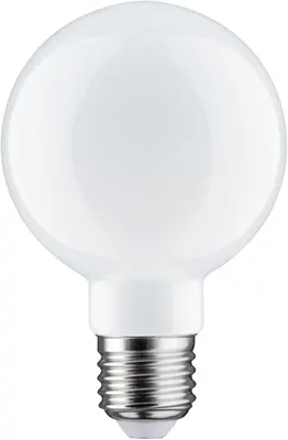 Лампа філаментна Paulmann E27 7.5W (Куля G95), Димується, Опалове скло, 2700K