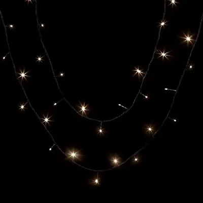 Гірлянда 40 метрів 400 LED (Теплий білий), Безпечна (Low Voltage), Таймер, Пам'ять