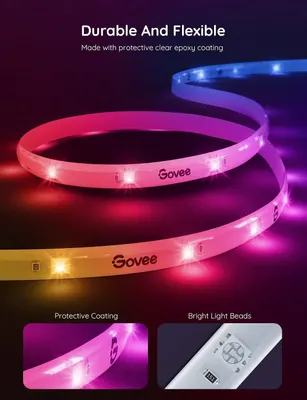 Умная LED лента Govee RGBIC 20 метров (Wi-Fi + Bluetooth), Alexa/Google, Музыкальная