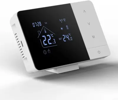 Розумний термостат для газового котла (Wi-Fi / Tuya), На батарейках/USB, Alexa/Google