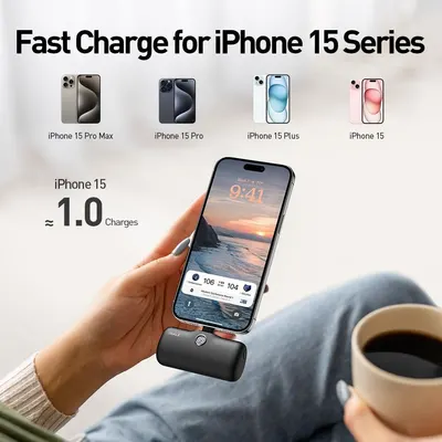 Міні Power Bank iWALK LinkPod USB-C (4800mAh), 20W PD, Для iPhone 15/Android, Чорний