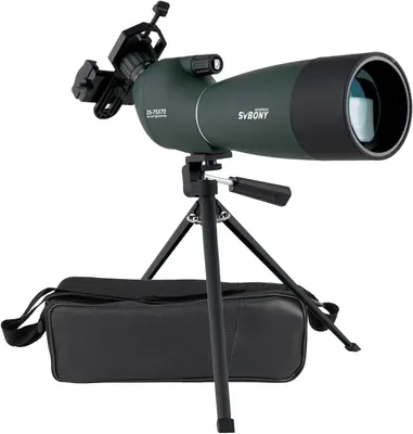 Зорова труба Svbony SV28 25-75x70 (Потужний зум), Штатив + Адаптер для телефону