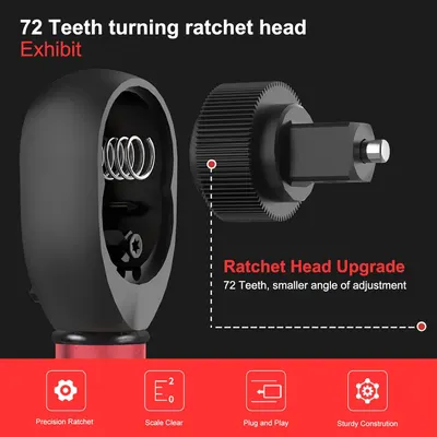Динамометричний ключ 3/8" ATsafepro (5-60 Нм), Клацаючий, Для вело/мото