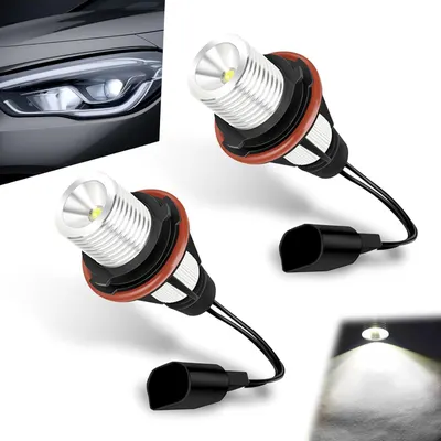 LED Маркери (Ангельські очі) для BMW E39/E60/E53/E87 (2 шт), Біле світло 6000K