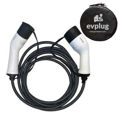 Зарядний кабель для електромобіля EVPLUG Type 2 (11kW, 16A, 3 Фази, 5 метрів)