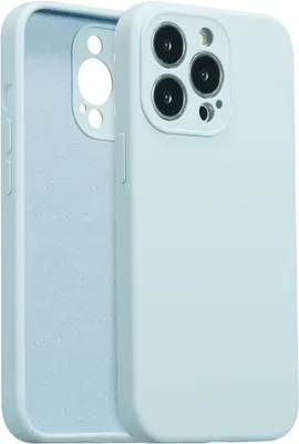 Силіконовий чохол (Liquid Silicone) для iPhone 15 Pro Max, Захист камер, Baby Blue