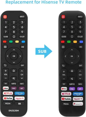 Універсальний пульт EN2G30H для смарт-ТБ Hisense 4K UHD, Кнопки Netflix/YouTube