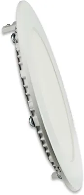 9w LED Round Ceiling Panel Light White Recessed Down Lighting, 150mm Dia, 75w Halogen Equivalent (4000K Warm White x 1)