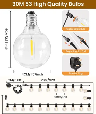 Світлодіодна гірлянда для вулиці та інтер’єру LIVMAN VCT-CLC021, 7,5 м, 25 світлодіодів