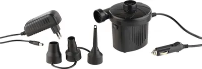 PEARL Electric Pump: Electric Air Pump with 3 Attachments, for 12 & 230 V, 50 Watt (Air Pump 12 Volt, 12 V, Cigarette Lighter Adapter