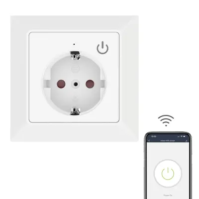 Wi-Fi розумна розетка Schuko вбудована з таймером, голосове керування Google Home | UCOMEN Tuya Smart Life