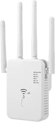 WiFi Extender 1200Mbps Dual Band 5.8G 2.4G WiFi Booster WiFi Repeater Covers up to 8000sq.ft & 35+ Devices