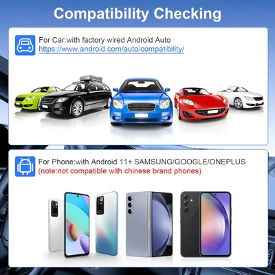 Бездротовий адаптер Android Auto, 5ГГц Wi-Fi, Plug & Play, для штатних систем