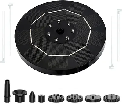 MZZYG Floating Solar Fountain Garden Waterfall Fountain Pool Outdoor Bird Bath Solar Panel Powered Fountain Water Pump Garden Decor Easy to use