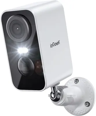 Камера ieGeek 2K 3MP, вулична, WiFi, акумулятор, прожектор, сирена, AI-детекція, Alexa