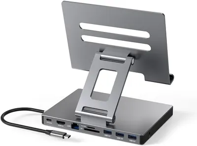 Хаб-підставка NOVOBAY ST901 для iPad Pro/Air, USB-C, 4K 60Hz HDMI, PD, SD/TF, 3xUSB 3.0, Audio