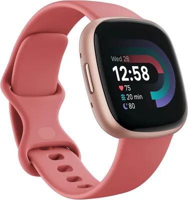 Смарт-годинник Fitbit Versa 4 (Pink Sand/Copper Rose) GPS, 24/7 Heart Rate, 40+ режимів, Sleep Tracking