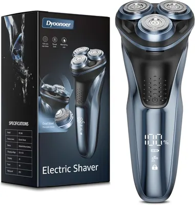 Электробритва мужская (Foil Shaver) IPX7, Влажное/Сухое бритье, Триммер, Дорожная блокировка