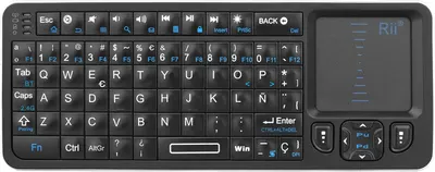 Міні-клавіатура Rii K06 Bluetooth + 2.4G, Тачпад, ІЧ-навчання, Підсвітка, для Smart TV/PC