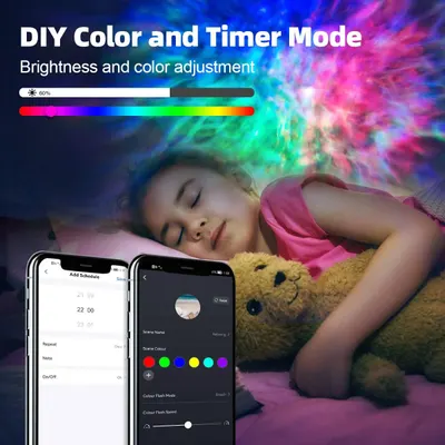 Проектор зоряного неба Galaxy (Smart WiFi), Додаток, Голосове керування, Північне сяйво