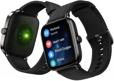 Смарт-годинник IDW28 з функцією дзвінка (Bluetooth Call), 1.85" HD, Alexa Built-in, Чорні