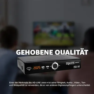 hd-line Echosat 20900 Digital Satellite Receiver (HDTV, DVB-S/S2, HDMI, SCART, 2x USB 2.0, Full HD 1080p)