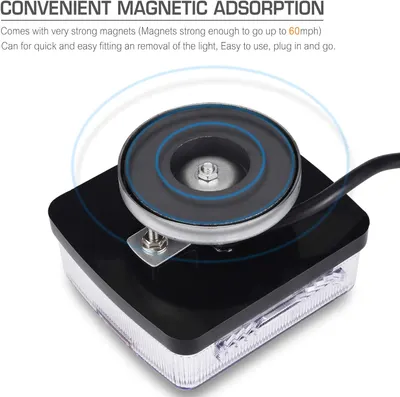 Magnetic LED Trailer Towing Light Kit, 24ft Cable with 7 pin Plug, IP68 Waterproof, DOT Approved